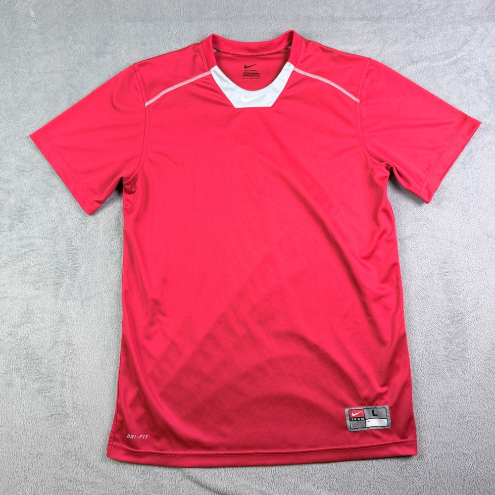 Nike Dri-FIT Team Performance Baseball Training Jersey Shirt 519556-631 Mens Red